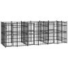 Outdoor Dog Kennel Steel 119 ftÂ²