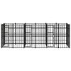 Outdoor Dog Kennel Steel 119 ftÂ²