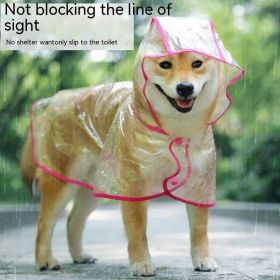 Pet Raincoat Dog Small Dog (Option: Pink-L)