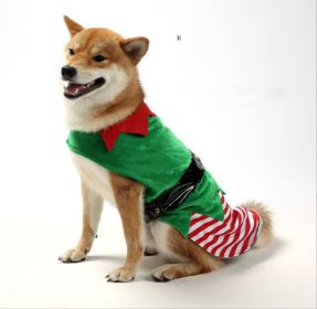 Dog Clothes Warm Creative Holiday Clothing (Option: Christmas Green Without Light-M)