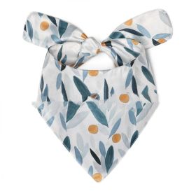 Pet Scarf Summer Pattern Dog Saliva Towel (Option: Leaves-M)