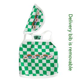 Bib Chessboard Fashion Brand Vest Pet Dog (Option: Green And White Plaid-M)