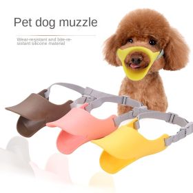 Popular Duck Mouth Pet Mouth Cover Teddy Dog Plastic Mouth Cover Dog Barking Prevention Color Duck Mouth Cover (Color: Pink)