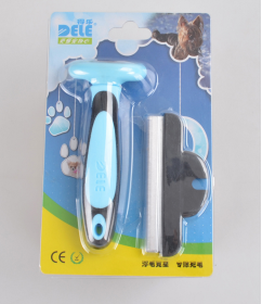 Pet Hair Removal Comb (Color: Blue)