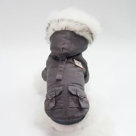 Cap dog coat (Color: Grey)