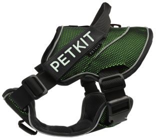 Petkit Air Quad-Connecting Adjustable Cushioned Chest Compression Dog Harness (Color: Green/Black)