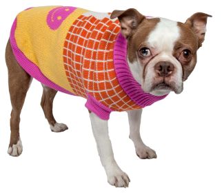 Lovable-Bark Heavy Knit Ribbed Fashion Pet Sweater (size: medium)