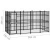 Outdoor Dog Kennel Steel 79.3 ftÂ²