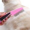 Avoid Flea Trim Comb; Black Handle Anti-slip Cat Removal Flea Trim Comb