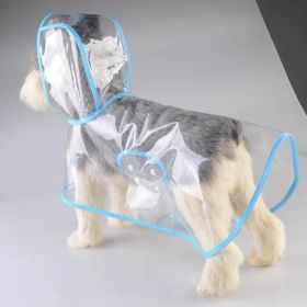 Pet Raincoat Dog Small Dog (Option: Blue-M)