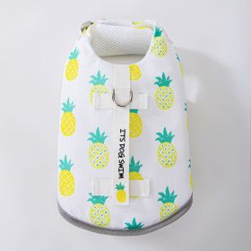 Special Traction Pet Fruit Printed Clothes (Option: White Pineapple-M)