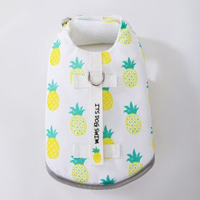 Animal-shaped Bee Dog Life Jacket Medium (Option: White Pineapple-M)